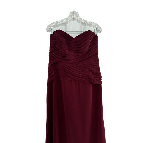 NWT Alfred Angelo 7381L Sweetheart Bridesmaid Dress in Mahogany size 18 - Picture 10 of 12